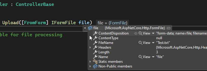 sending a single file with http client - single file