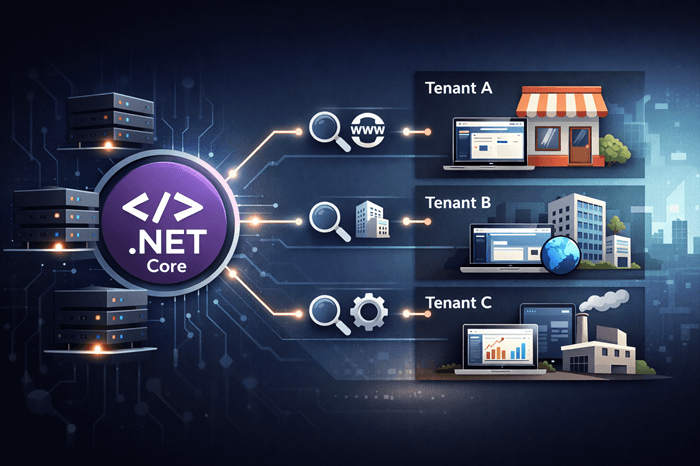 Multi-tenant ASP.NET Core app - tenant resolution